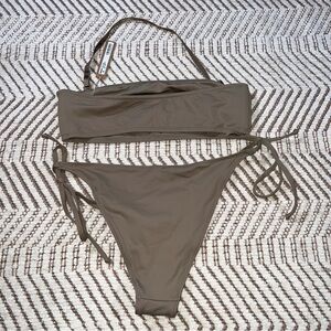 SKIMS Swim Bikini Set Color Desert Nude Size M NWT